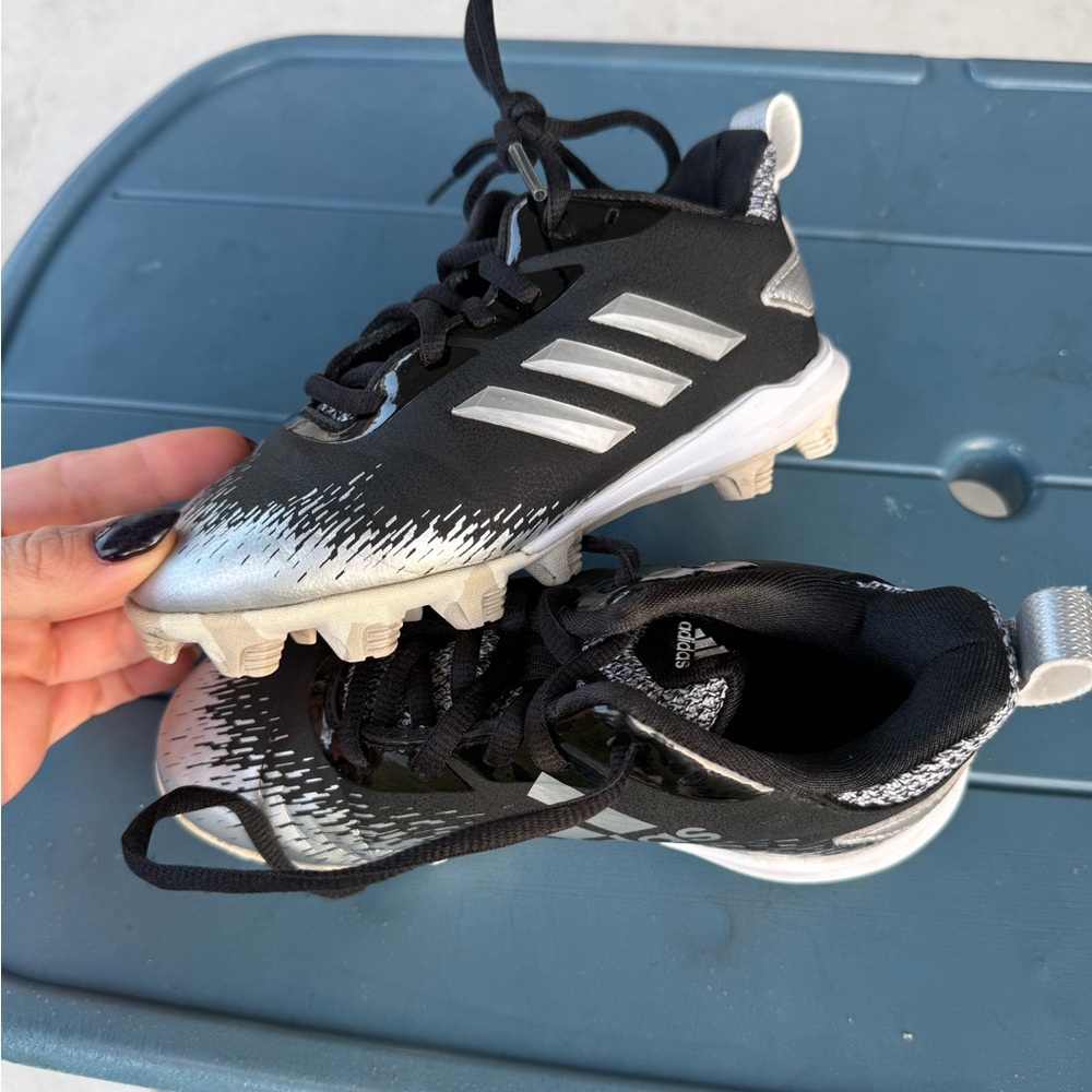 Adidas Kids Black Cleats size 12 little kid